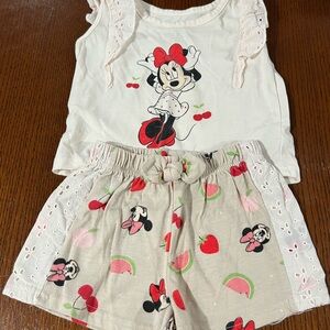 Disney Baby Minnie Mouse Floral Outfit